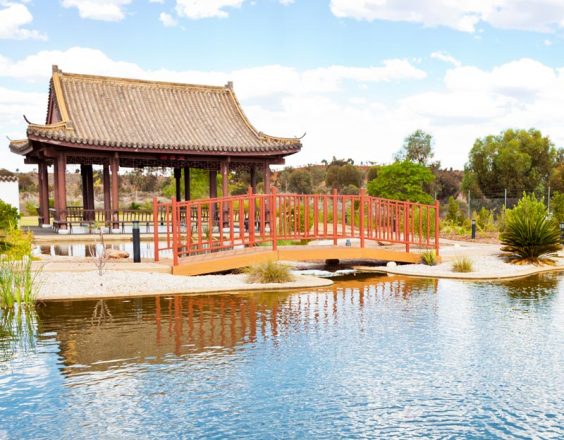 Lake with bridge over the top in Kalgoorlie