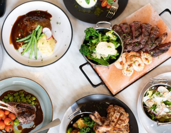 Spread of food at Plaza Hotel